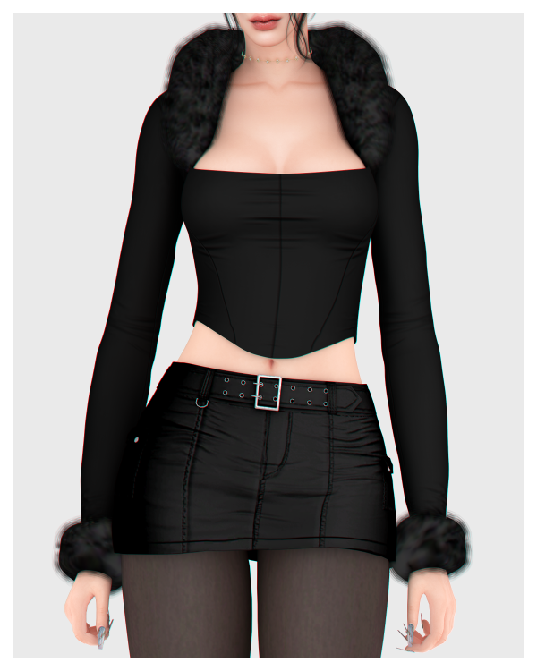 Alpha Ivory Corset by simsfinds - The Sims 4 Custom Content
