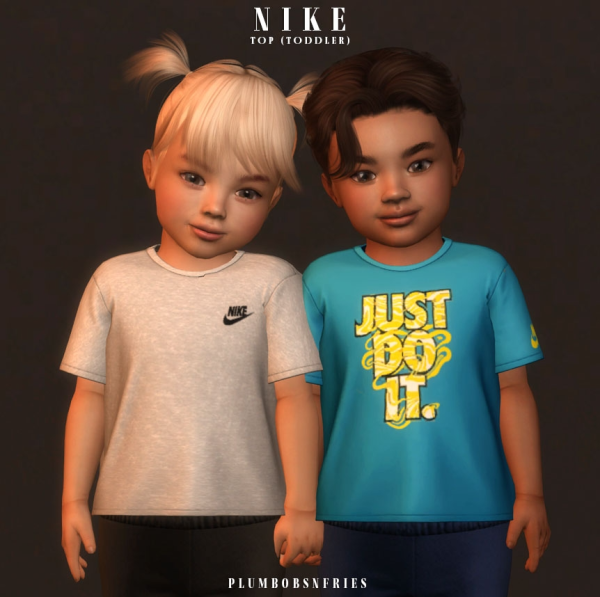 Alpha NIKE top (toddler) by simsfinds - The Sims 4 Custom Content