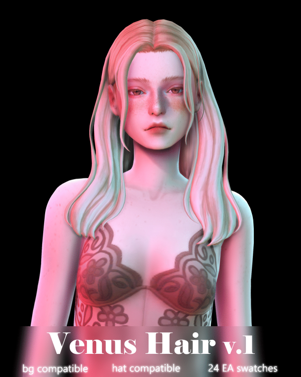 Maxis Match Venus Hair by simsfinds - The Sims 4 Custom Content