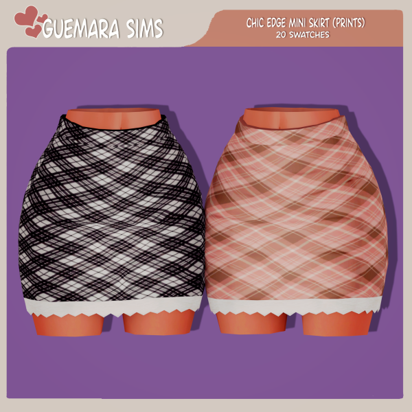 Alpha Chic Edge Mini Skirt (Public now) by simsfinds - The Sims 4 Custom Content