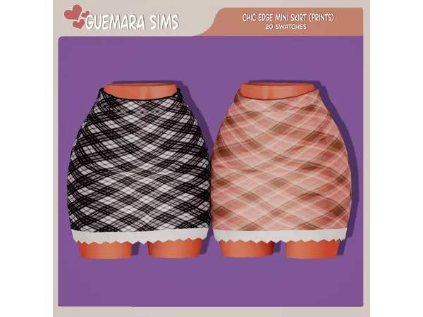 Alpha Chic Edge Mini Skirt (Public now) by guemarasims - The Sims 4 Custom Content