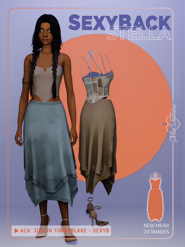 Alpha Stella DressOutfit Public by simsfinds - The Sims 4 Custom Content