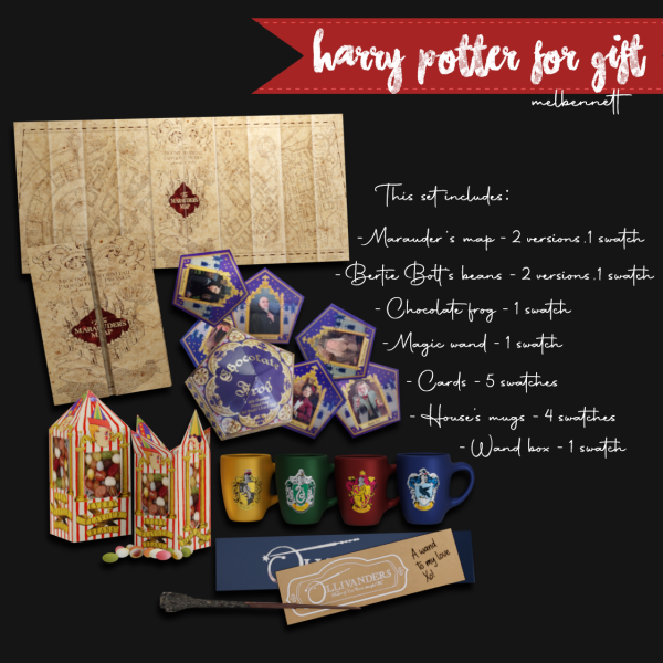 Mix Harry Potter for Gift Collection by melbennett - The Sims 4 Custom Content