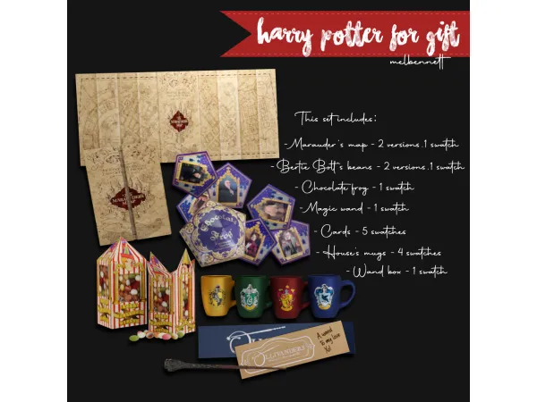 Mix Harry Potter for Gift Collection - The Sims 4 Custom Content