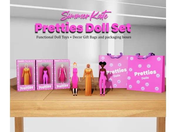 Alpha Pretties Doll Set - The Sims 4 Custom Content