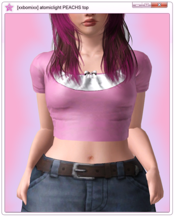 atomiclight peachs tf af top sims 3 by simsfinds - The Sims 3 Custom Content