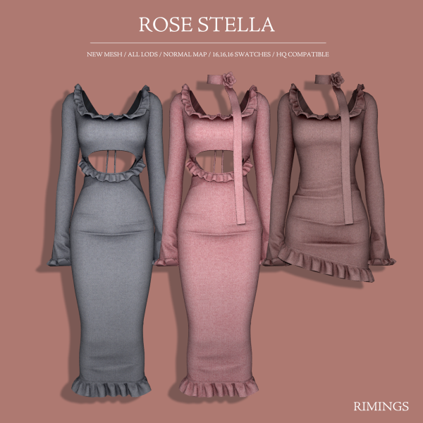 Alpha [RIMINGS] ROSE STELLA by simsfinds - The Sims 4 Custom Content