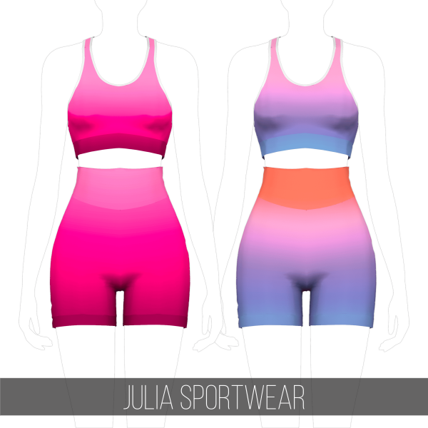 Alpha JULIA SPORTWEAR by fifthscreations - The Sims 4 Custom Content