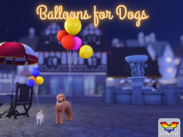 Maxis Match Balloons for Dogs by aithsims - The Sims 4 Custom Content