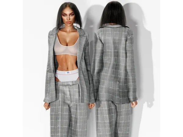 Double Breasted Blazer with Top