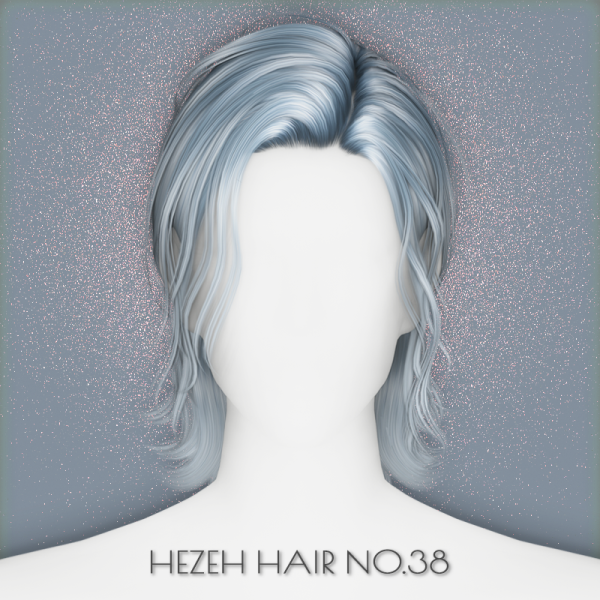 Alpha [Hezeh]Hair_No38 by hezeh - The Sims 4 Custom Content