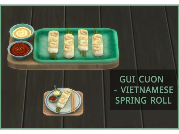 Maxis Match Goi Cuon Vietnamese Spring Roll by icemunmun - The Sims 4 Custom Content