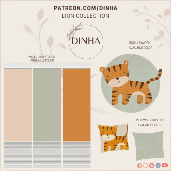 Mix Lion Collection by dinhagamer - The Sims 4 Custom Content