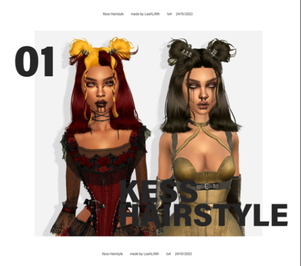Alpha Kess Hairstyle Accessory by simsfinds - The Sims 4 Custom Content