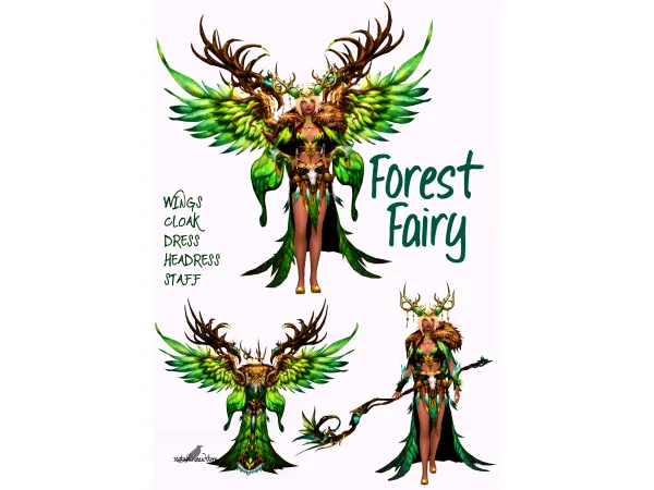 Alpha Forest Fairy by natalia_auditore - The Sims 4 Custom Content