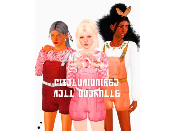 Nell Overall Shorts Conversion - The Sims 3 Custom Content