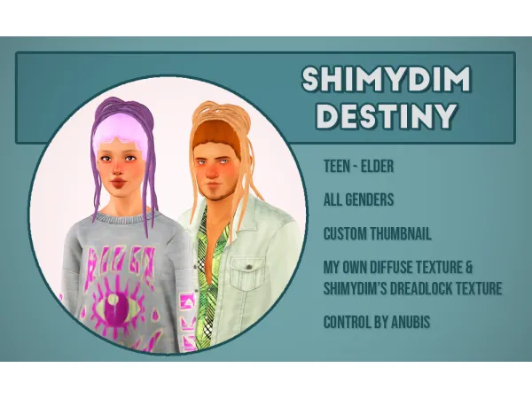 Shimydim Destiny - The Sims 3 Custom Content