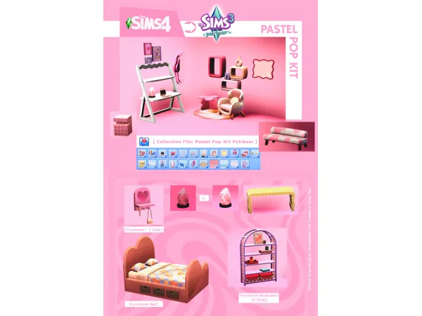 Polrbear to Pastel Pop Kit - The Sims 3 Custom Content