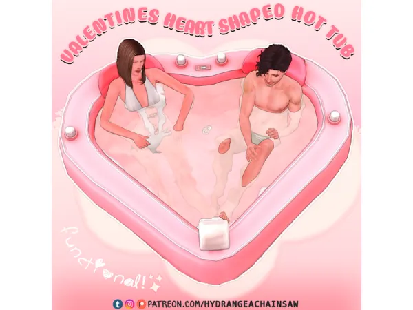 Heart Shaped Hot Tub - The Sims 3 Custom Content