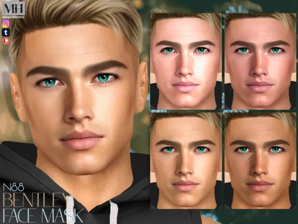 Alpha Bentley Face Mask N88 by magichandcc - The Sims 4 Custom Content