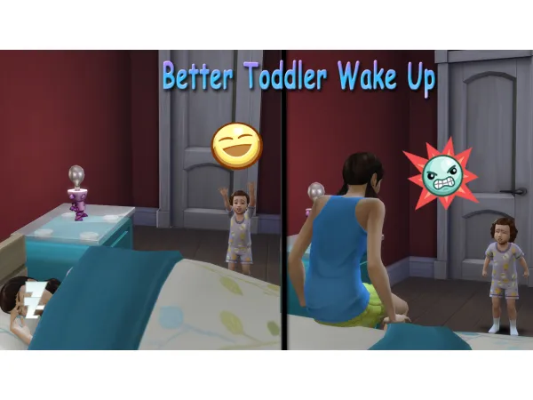 Maxis Match Better Toddler Wake Up Interaction (More Variety) by Mokunoid - The Sims 4 Custom Content