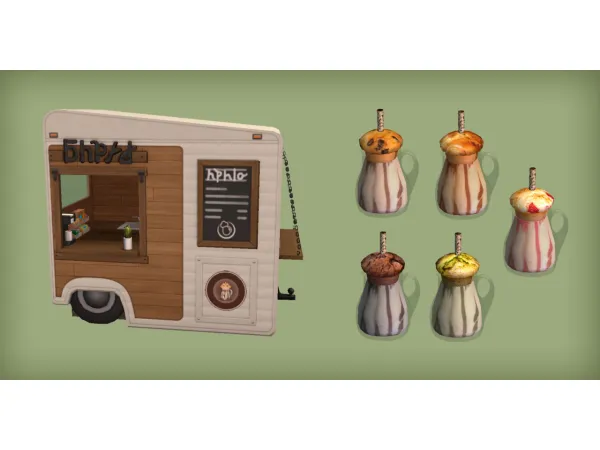 Mr Mushroom Food Cart for - The Sims 2 Custom Content