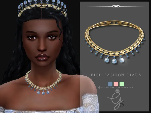 Alpha High Fashion Necklace by simsfinds - The Sims 4 Custom Content