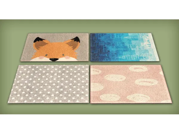 Twinkle Star Kidsroom Rug - The Sims 2 Custom Content