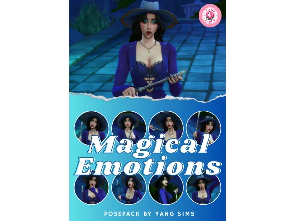 Mix MAGICAL EMOTIONS posepack by YANGSIMS - The Sims 4 Custom Content