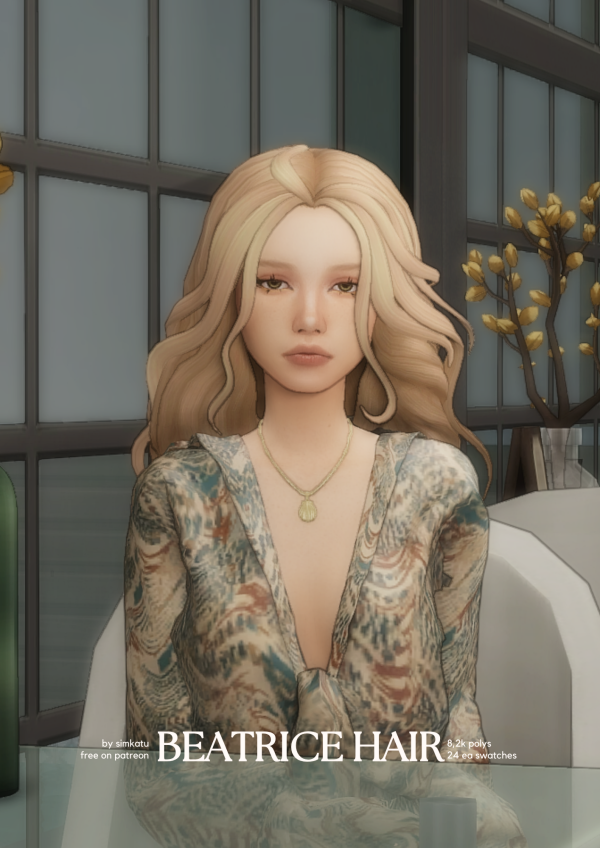 Maxis Match beatrice hair by simsfinds - The Sims 4 Custom Content