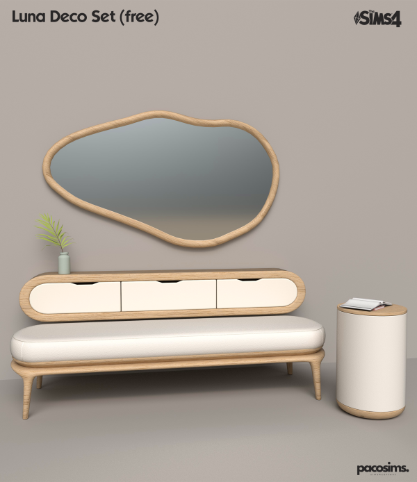 Alpha Luna Deco Set by simsfinds - The Sims 4 Custom Content