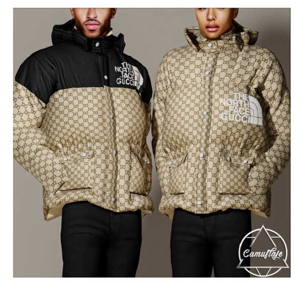 Alpha January Wonderland (MALE COLLECTION) The North Face Gucci Jacket by simsfinds - The Sims 4 Custom Content