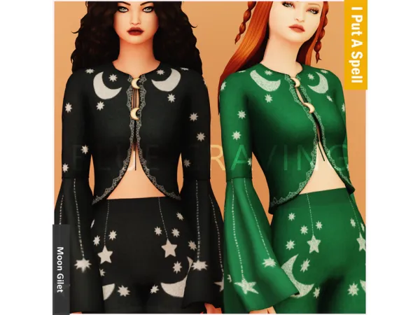 Mix Blue Craving Moon Gilet - The Sims 4 Custom Content