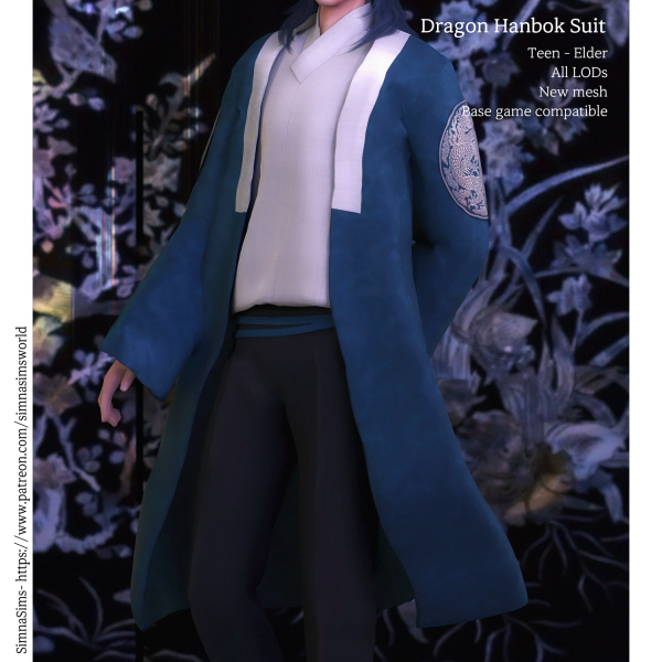 Alpha Dragon Hanbok Suit by simsfinds - The Sims 4 Custom Content
