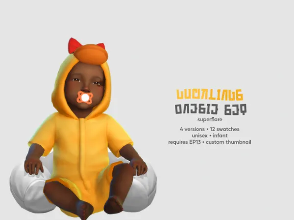 Maxis Match Ducklings Onesie Set by superflarecc - The Sims 4 Custom Content