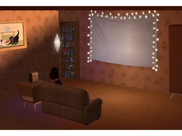 Wall Drape Tv and Projector for - The Sims 2 Custom Content