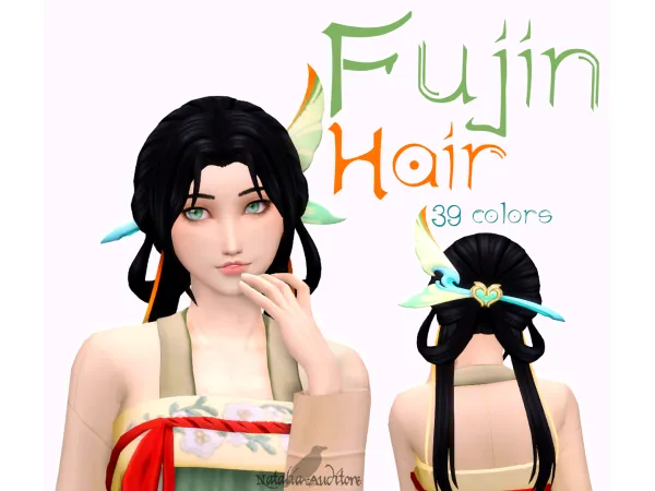 Maxis Match Fujin hair by natalia_auditore - The Sims 4 Custom Content