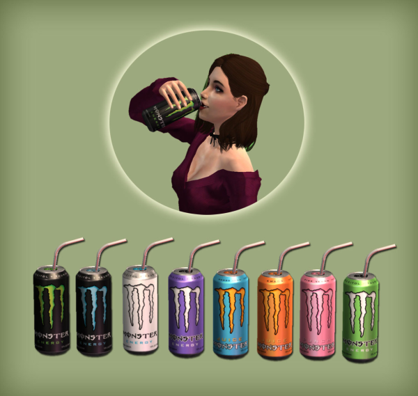 Monster Energy Drink for by simsfinds - The Sims 2 Custom Content