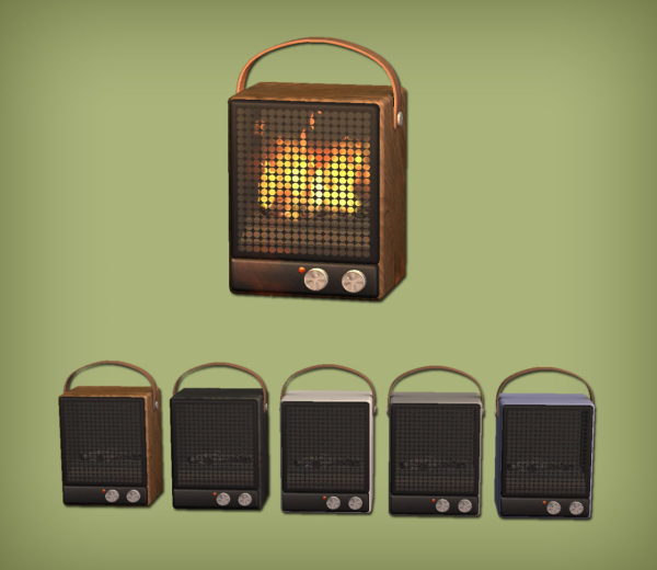 Blanche Portable Fireplace for by simsfinds - The Sims 2 Custom Content