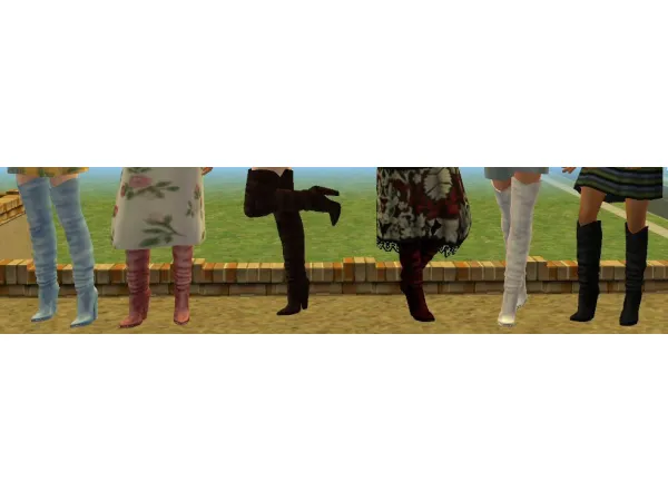 Sentate 4to2 Andrea Boots - The Sims 2 Custom Content