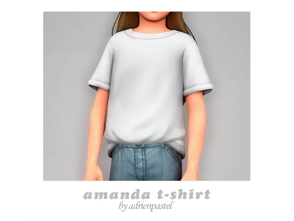 Maxis Match Amanda T Shirt Jeans by adrienpastel - The Sims 4 Custom Content