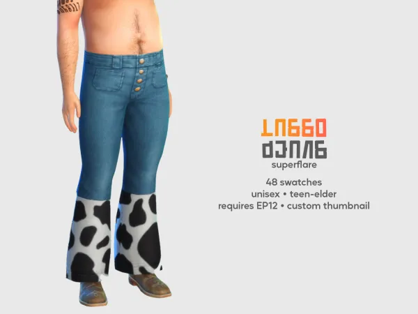 Maxis Match Lasso Jeans by superflarecc - The Sims 4 Custom Content