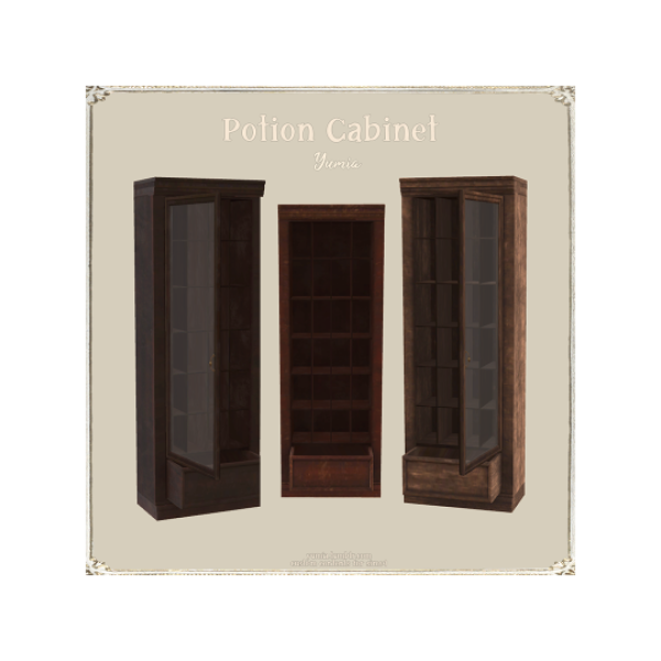 Alpha Potion cabinet set by simsfinds - The Sims 4 Custom Content