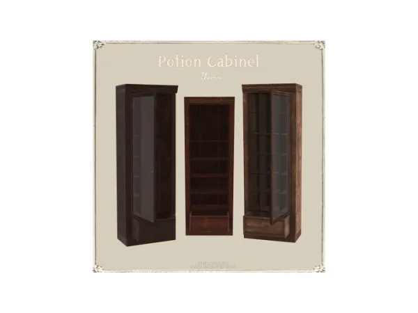 Alpha Potion cabinet set - The Sims 4 Custom Content