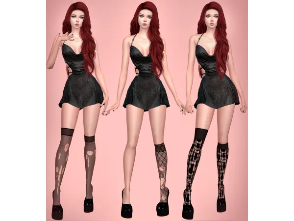 Alpha Stockings Crazy Jennisims by Jennifer - The Sims 4 Custom Content