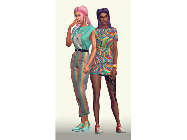 Alpha Female set by Lazy Eyelids - The Sims 4 Custom Content