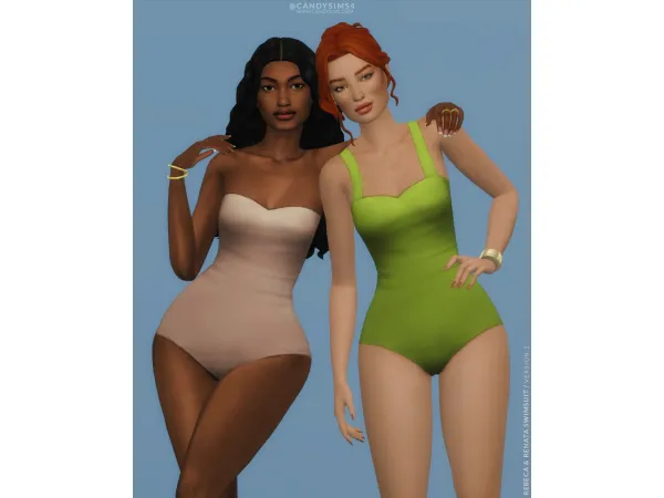 Maxis Match REBECA RENATA SWIMSUITS - The Sims 4 Custom Content