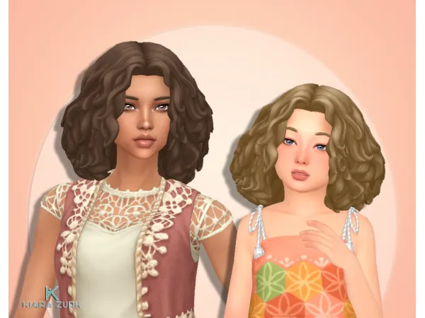 Maxis Match Louise Curls UPDATE by kiarazurk - The Sims 4 Custom Content