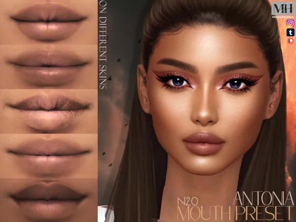Alpha Antonia Mouth Preset N20 - The Sims 4 Custom Content
