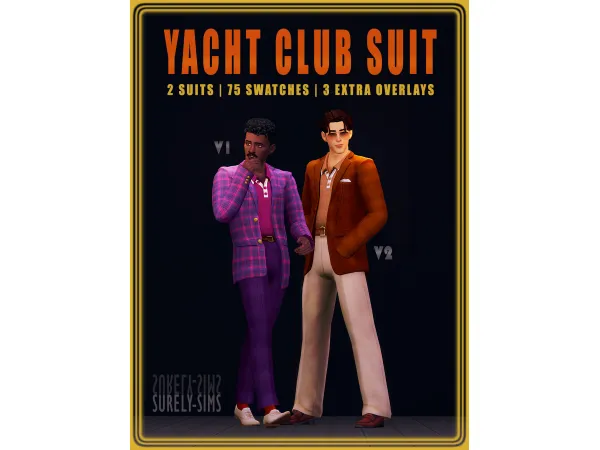 Maxis Match Yacht Club Suit AM Suit Set for Rich Dads by surelysims - The Sims 4 Custom Content